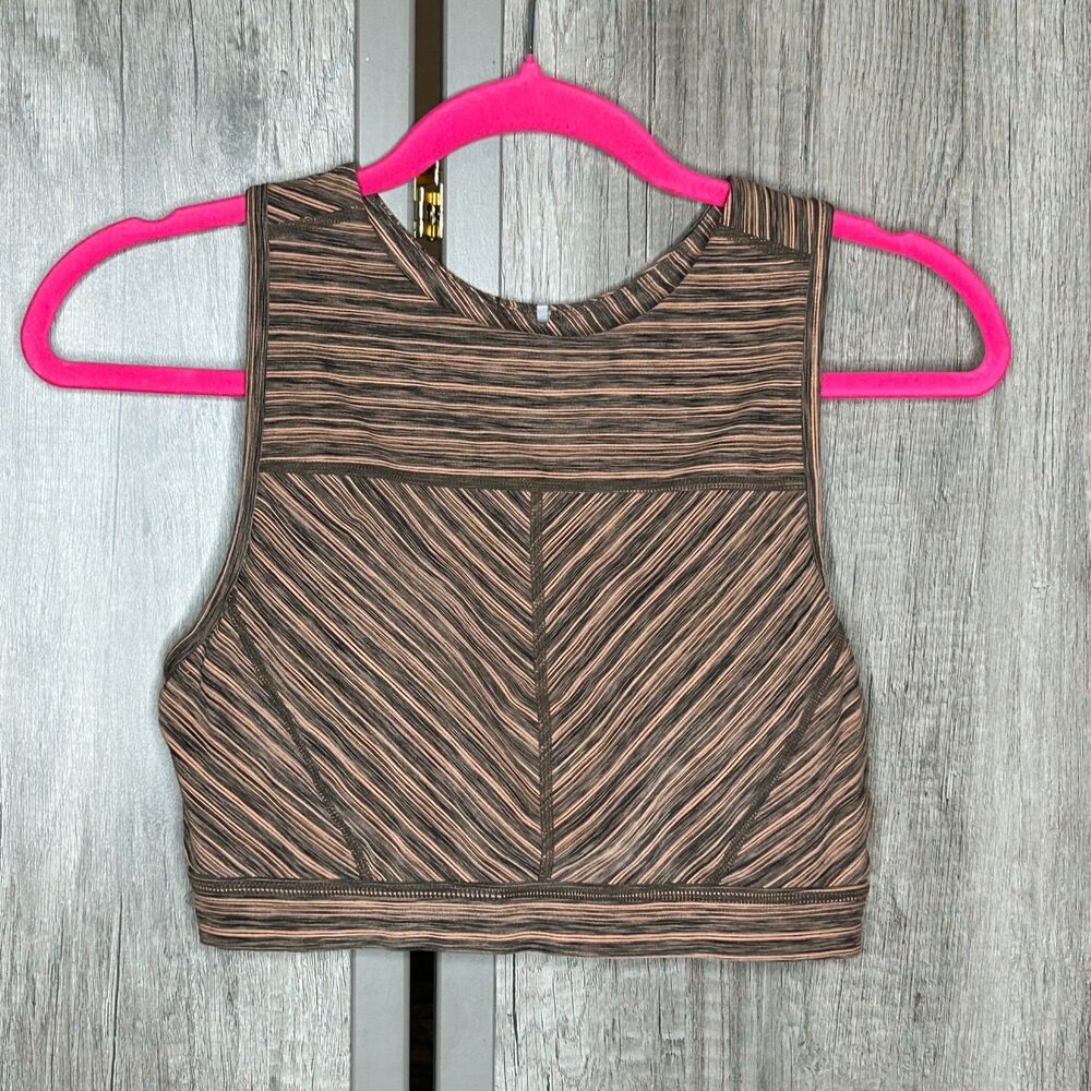 Prana Sports Bra High Neckline Padded Workout Running Gym Yoga Size S